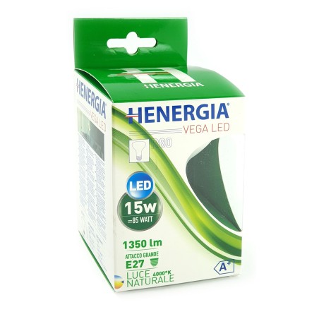 HENERGIA VEGA SPOT LED R80 15W 4000K 1350LM E27 A+ LUCE NATURALE