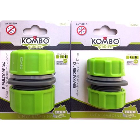 KIT KOMBO RACCORDO RIPARATORE RAPIDO PER RIPARARE O UNIRE TUBI DA 3/4" E 1/2"