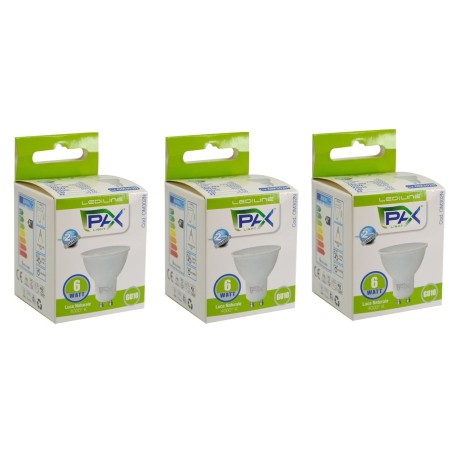 3 PZ. - PAX LIGHT FARETTO LED LUCE NATURALE GU10 6W 480LM 4000K GU10 A+