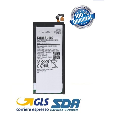 BATTERIA ORIGINALE SERVICE PACK SAMSUNG A7 2017/ J7 2017 J730 EB-BA720ABE 3600MAH