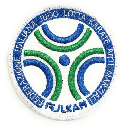 PATCH TOPPA CON VELCRO FIJLKAM - FEDERAZIONE ITALIANA JUDO LOTTA KARATE ARTI MARZIALI