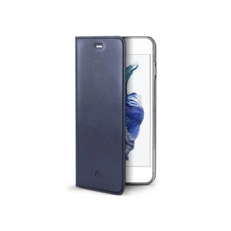 CELLY AIR CUSTODIA IN VERA PELLE A LIBRO PER IPHONE 7 PLUS COLORE BLU