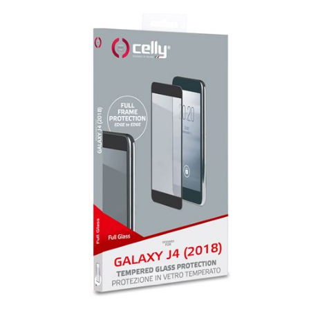 CELLY FULL GLASS PELLICOLA IN VETRO TEMPERATO PER SAMSUNG GALAXY J4 (2018)