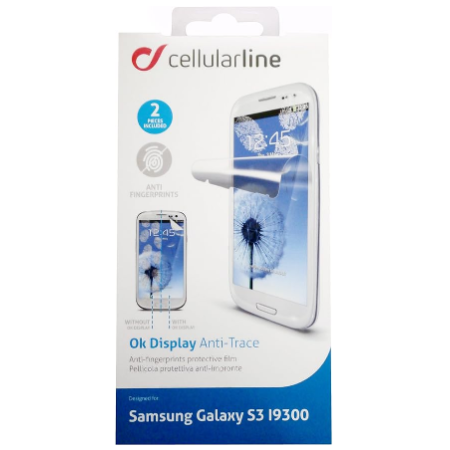 CELLULARLINE OK DISPLAY ANTI-TRACE 2 PELLICOLE PER SAMSUNG GALAXY S3