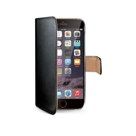 CELLY WALLY CUSTODIA A LIBRO PER IPHONE 6 PLUS COLORE NERO