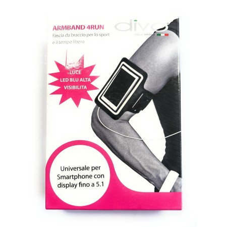 DIVO FASCIA DA BRACCIO PER LO SPORT E TEMPO LIBERO UNIVERSALE 5.1" COLORE NERO