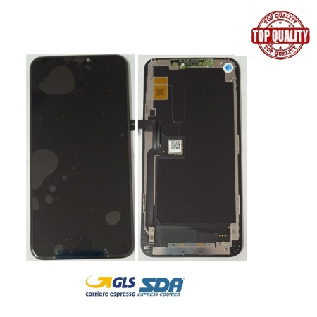 DISPLAY LCD GX HARD OLED PER APPLE IPHONE 11 PRO MAX NERO 6,5" NERO PARI ORIGINALE