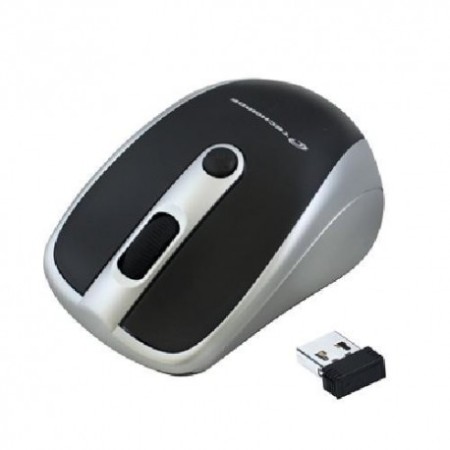 TECHMADE OPTICAL MOUSE WIRELESS 800 DPI a 1600 DPI BLACK/SILVER