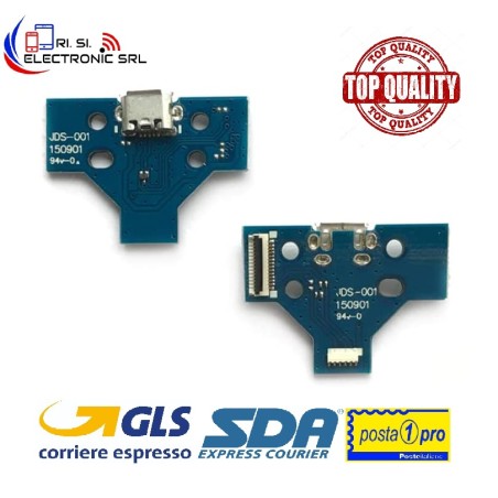 CONNETTORE RICARICA MICRO USB PCB 14 PIN JDS-001 x CONTROLLER JOYPAD SONY PS4