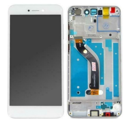 DISPLAY LCD COMPATIBILE PER HUAWEI P8 LITE 2017 PRA-LA1 LX1 LX3 BIANCO COMPLETO DI FRAME